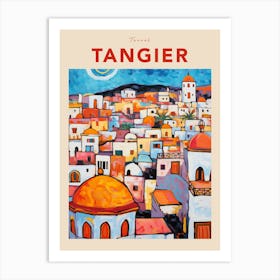 Tangier Morocco 7 Fauvist Travel Poster Art Print
