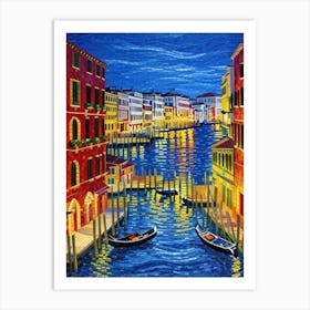 Venice At Night 4 Art Print