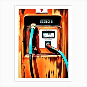 Rusty Petrol Pump 3 Art Print