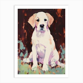 A Saint Bernard Dog Painting, Impressionist 3 Art Print