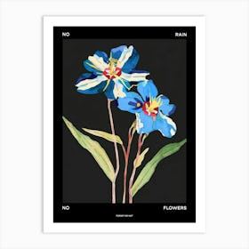 No Rain No Flowers Poster Forget Me Not 3 Art Print