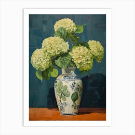 Flowers In A Vase Still Life Painting Hydrangea 8 Art Print