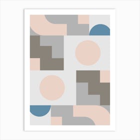 Pastel And Geometric Art Print