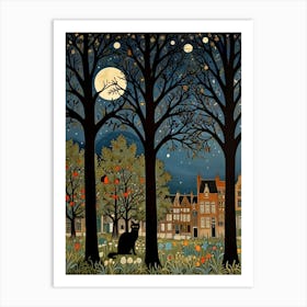 William Morris Cat In The Moonlight 19 Poster