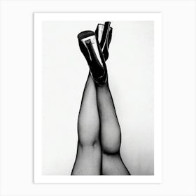 High Heels Black And White Fashion Photography Art Print