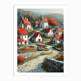 Village In The Countryside 1 Art Print