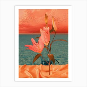 Ocean Flower Still Life Art Print