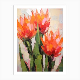 Cactus Painting Ferocactus 3 Art Print