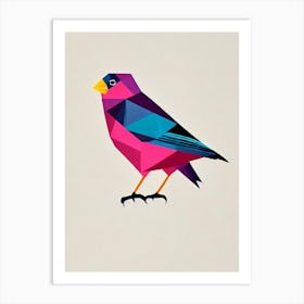 House Sparrow 3 Origami Bird Art Print