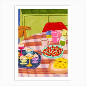 Table Full Of Food 2 Art Print