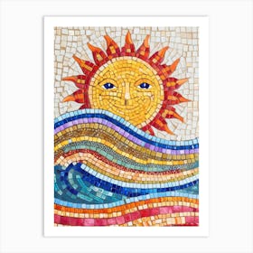 Mosaic Sun Art Print