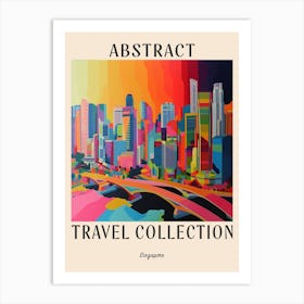 Abstract Travel Collection Poster Singapore 1 Art Print