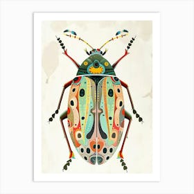 Colourful Insect Illustration Flea Beetle 7 Art Print