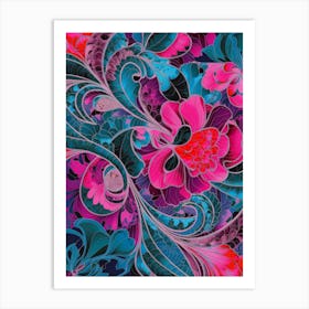 Abstract Floral Pattern 3 Art Print