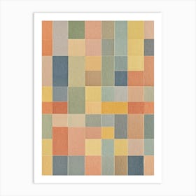 Abstract Pastel Squares Art Print