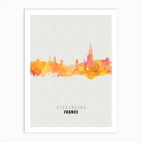 Strasbourg France City watercolor Art Print