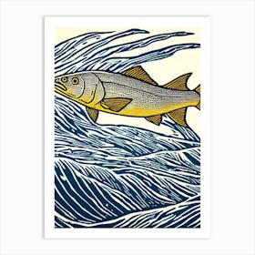 Tilefish Linocut Art Print