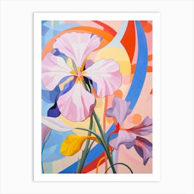 Iris 3 Hilma Af Klint Inspired Pastel Flower Painting Art Print