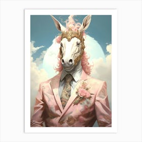 Unicorn In A Suit 1 Art Print