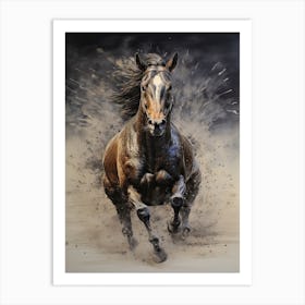 A Horse Painting In The Style Of Wet On Wet Technique1 Art Print
