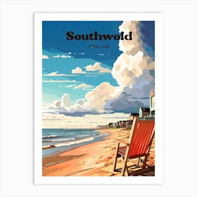 Southwold England Vacation Travel Art Illustration Art Print