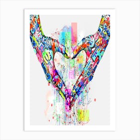 Abstract Heart Art Print