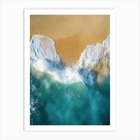 Aerial View Of A Beach 37 Art Print