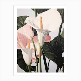 Flower Illustration Calla Lily 4 Art Print