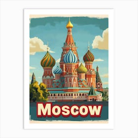 Aihrgdesign A Vintage Travel Poster Of Moscow 3 Art Print