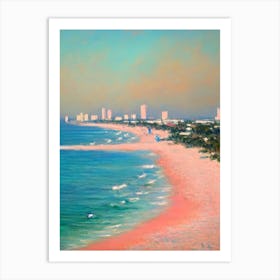 South Beach Miami Florida Monet Style Art Print