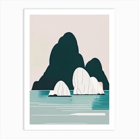 Phi Phi Islands Thailand Simplistic Tropical Destination Art Print