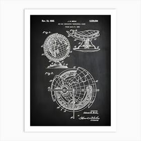 Globe Patent Print 1935 Terrestrial Globe Patent Decor Patent Wall Art Patent Poster Historic Picture Patent Patentprint Ht2841 Art Print