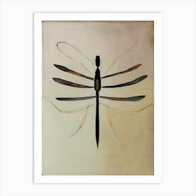 Dragonfly Symbol Abstract Painting Art Print