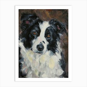 Border Collie Acrylic Painting 3 Art Print