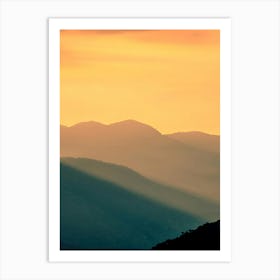 Sunset In The Mountains 80 Art Print