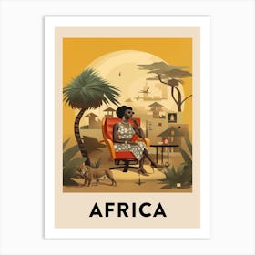Vintage Travel Poster Africa 5 Art Print