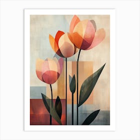 Abstract Tulips Art Print