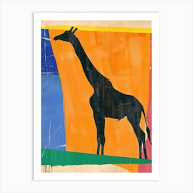 Giraffe 3 Cut Out Collage Art Print