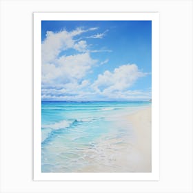 A Painting Of Grace Bay Beach, Turks And Caicos Islands 1 Art Print