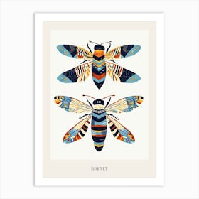 Colourful Insect Illustration Hornet 5 Poster Art Print