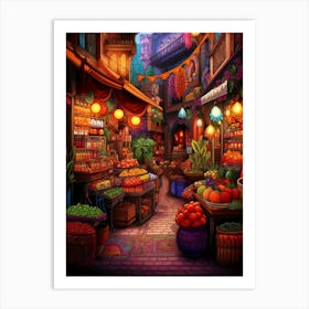 Spice Bazaar Pixel Art 4 Art Print