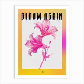 Hot Pink Lily 3 Poster Art Print