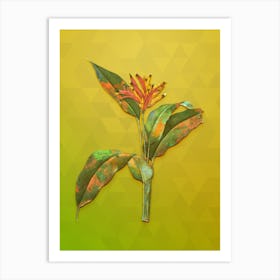 Vintage Lobster Claws Botanical Art on Empire Yellow Art Print
