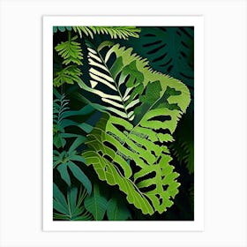 Rock Cap Fern Vibrant Art Print