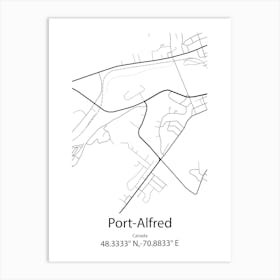 Port Alfred,Canada Minimalist Map Art Print