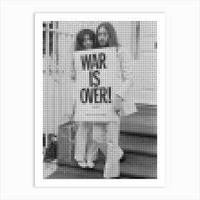 John Lennon And Yoko Ono War Is Over Style Dots Art Print