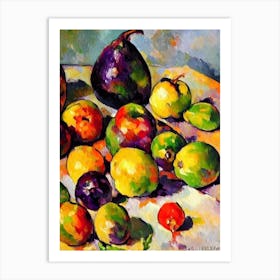 Eggplant Cezanne Style vegetable Art Print