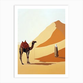 Camels In The Desert Art Print
