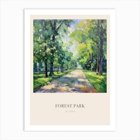 Forest Park St Louis United States 2 Vintage Cezanne Inspired Poster Art Print