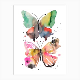 Ink Artistic Butterflies Art Print